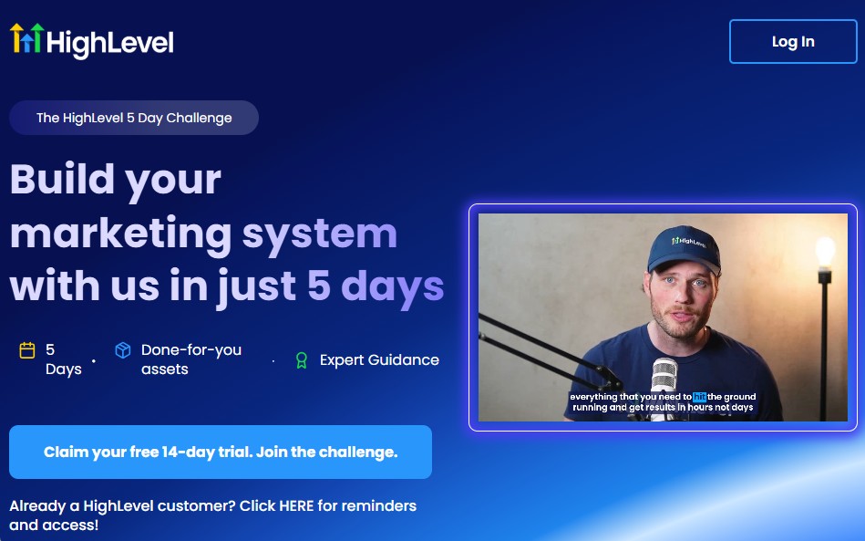 GoHighLevel 5 Day Challenge Home Page